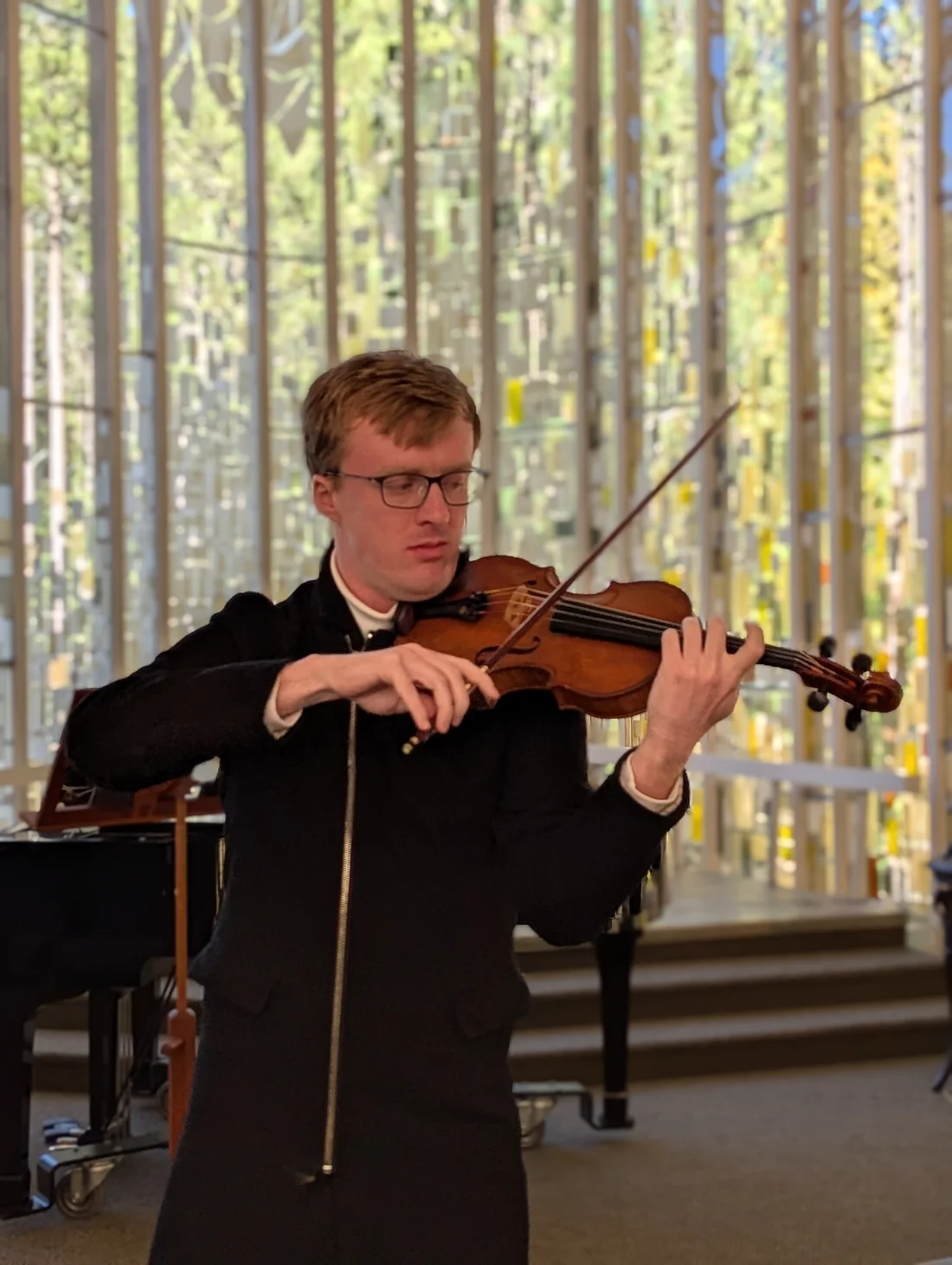 Ericsson Hatfield playing the violin